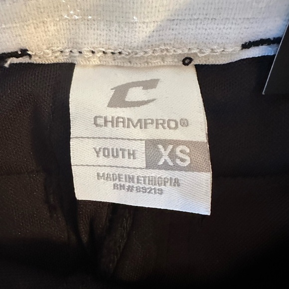 NEW CHAMPRO Pair Of Open-Bottom Loose-Fit Baseball Pants Black Youth XS - Picture 4 of 6